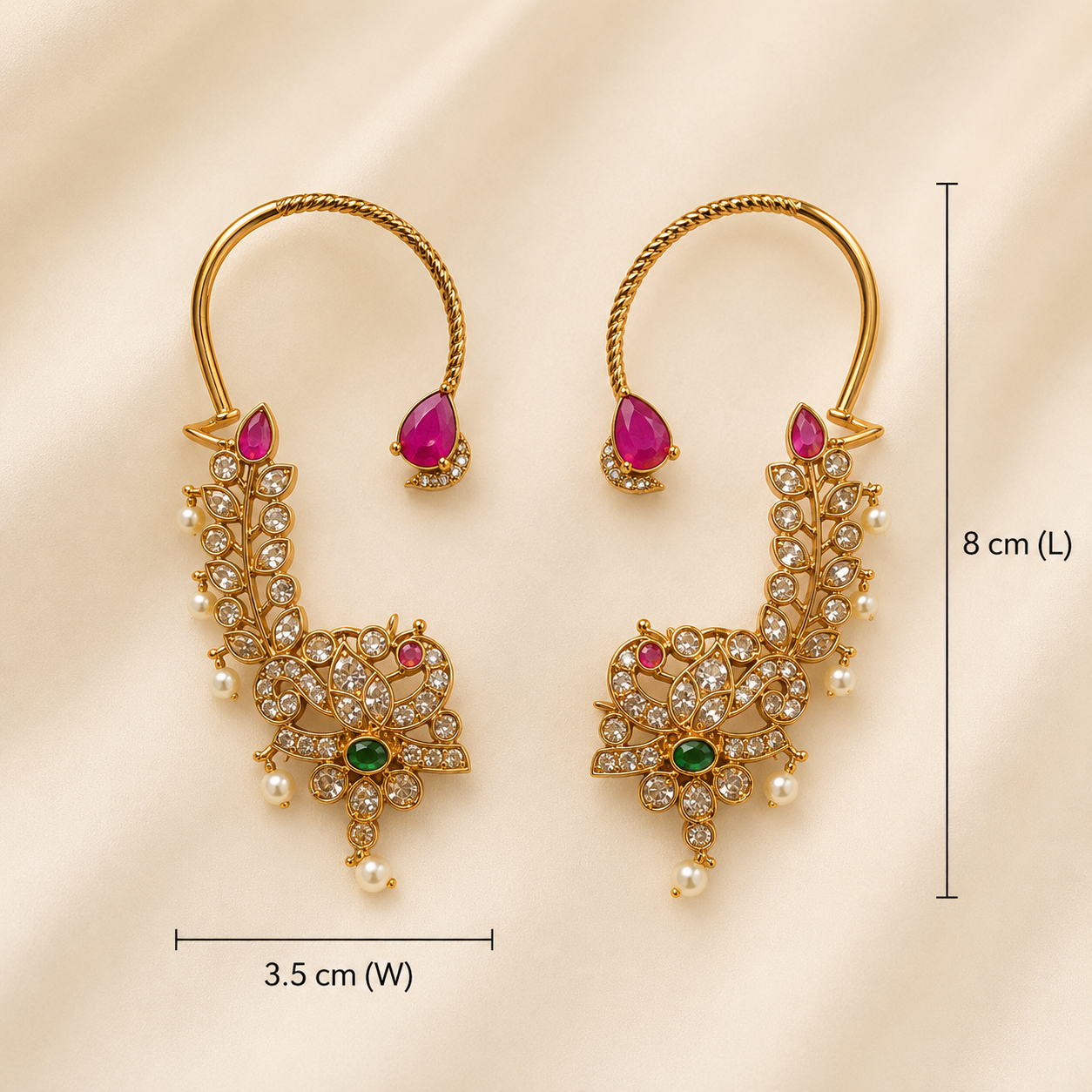 Mayurapushpa Ear Cuffs