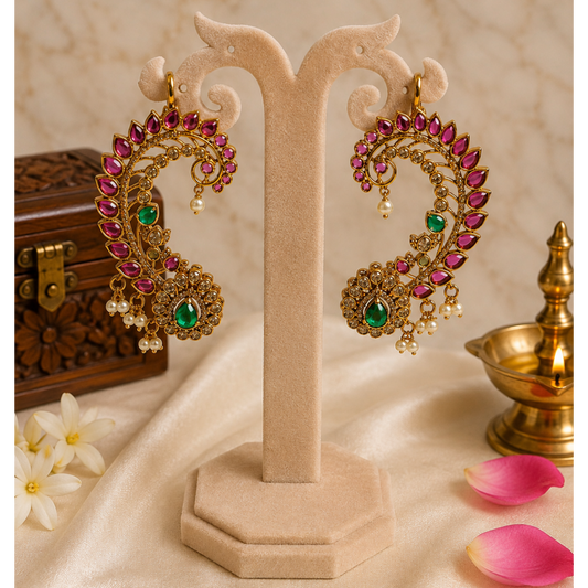 Mayura Vallari Earcuff Jhumka
