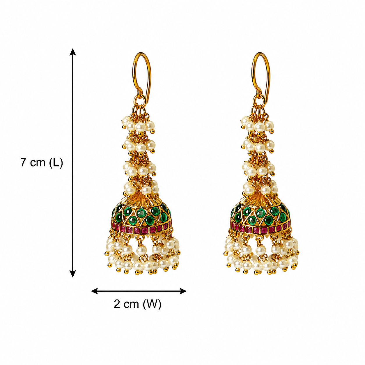 Madhulika Pearl Jhumkas