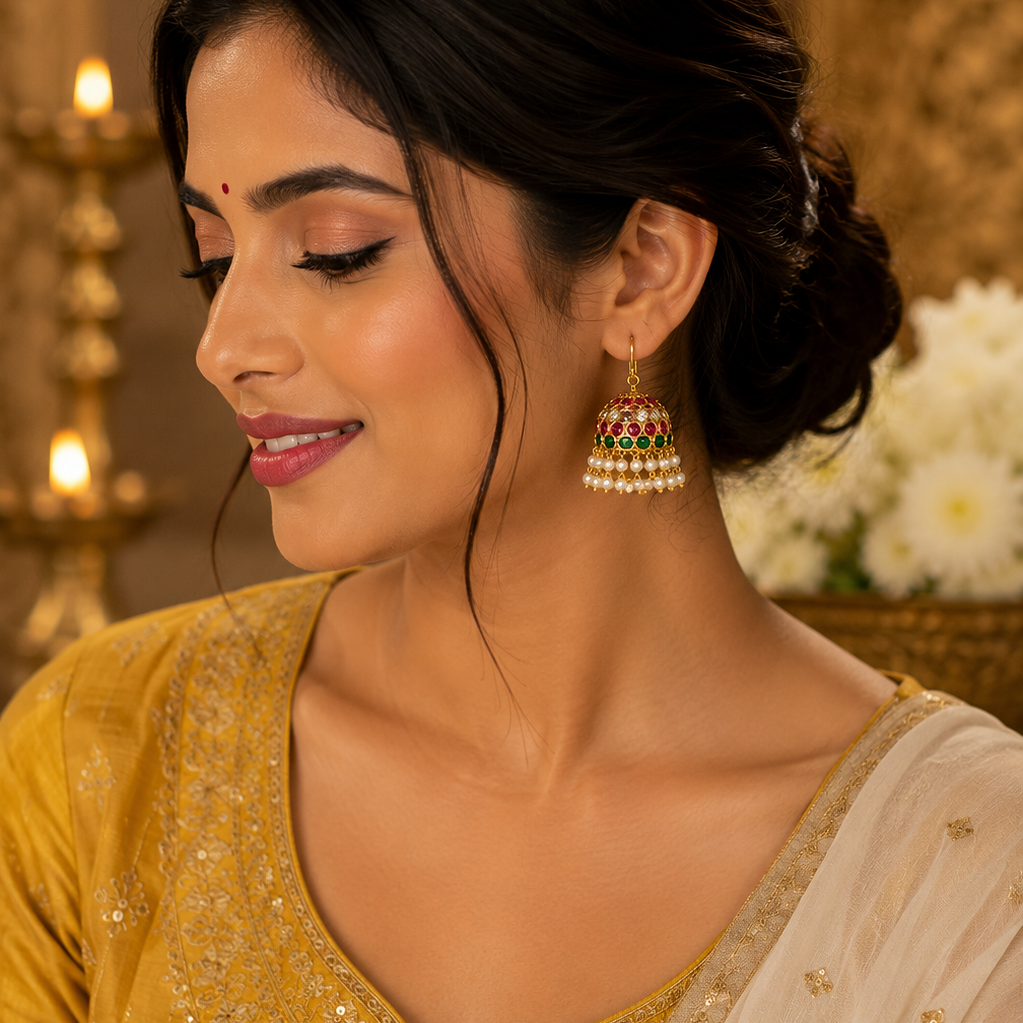 Manimanjari Pearl Jhumkas
