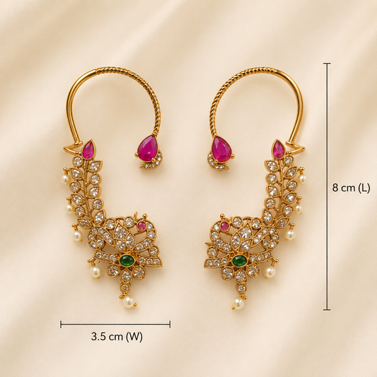 Mayurapushpa Ear Cuffs