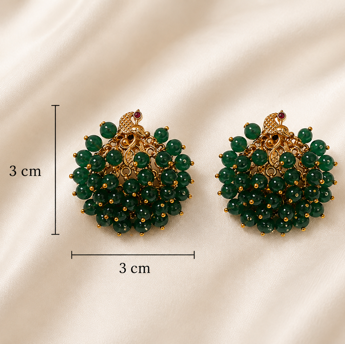 Manikambari Studs - Green