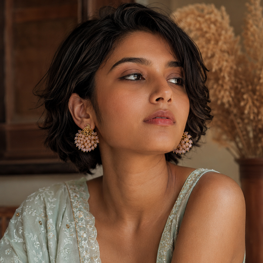 Manikambari Studs - Pink