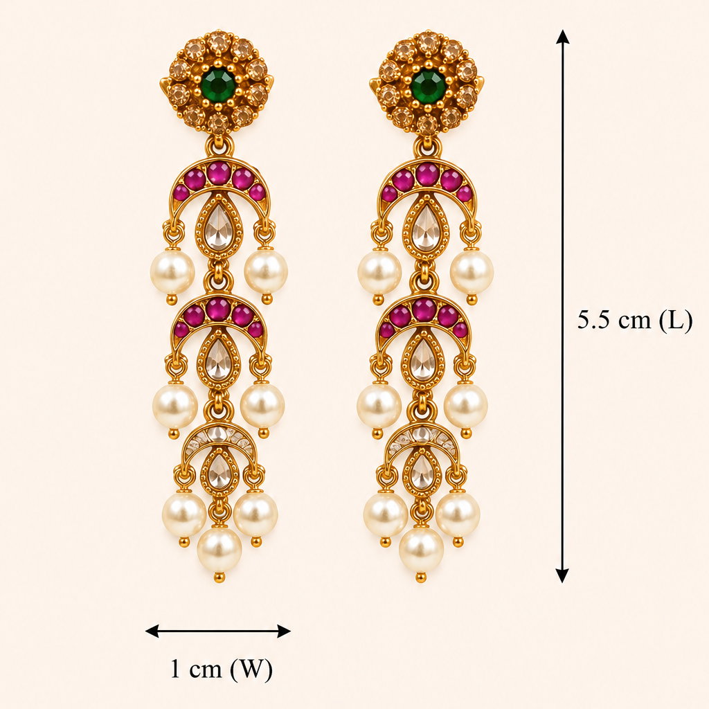 Marakata Jhalari Earrings