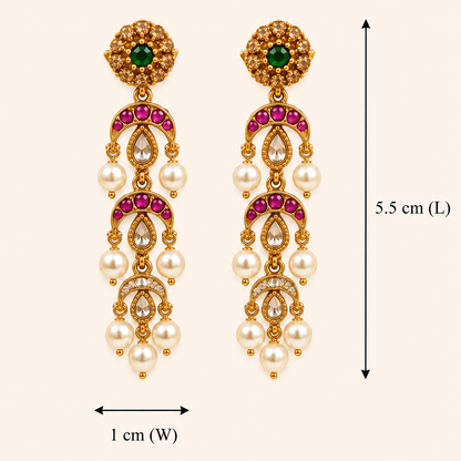 Marakata Jhalari Earrings