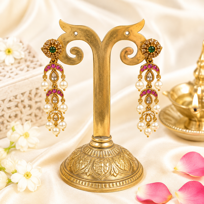 Marakata Jhalari Earrings