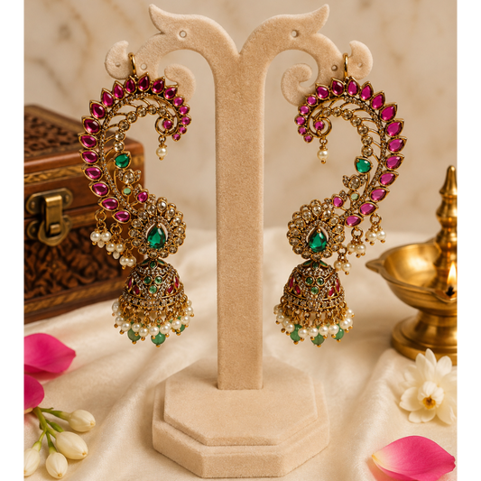 Mayura Vallari Earcuff Jhumka