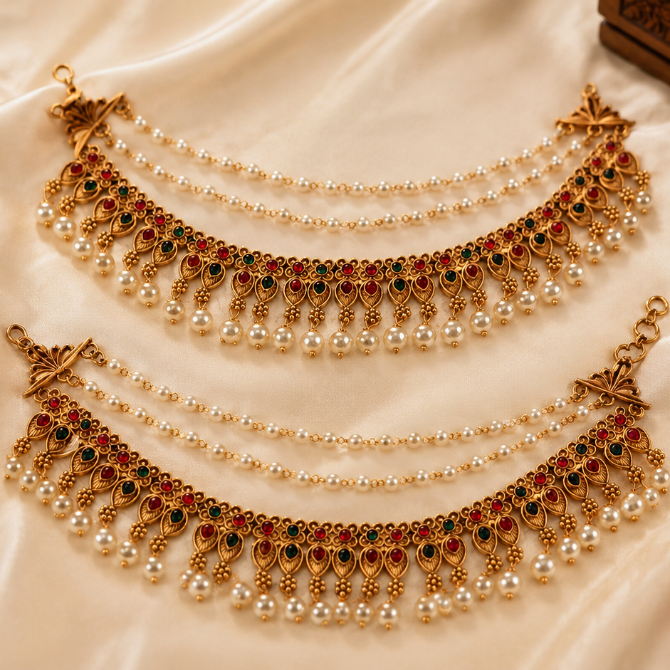 Pushpalata Ear Chains