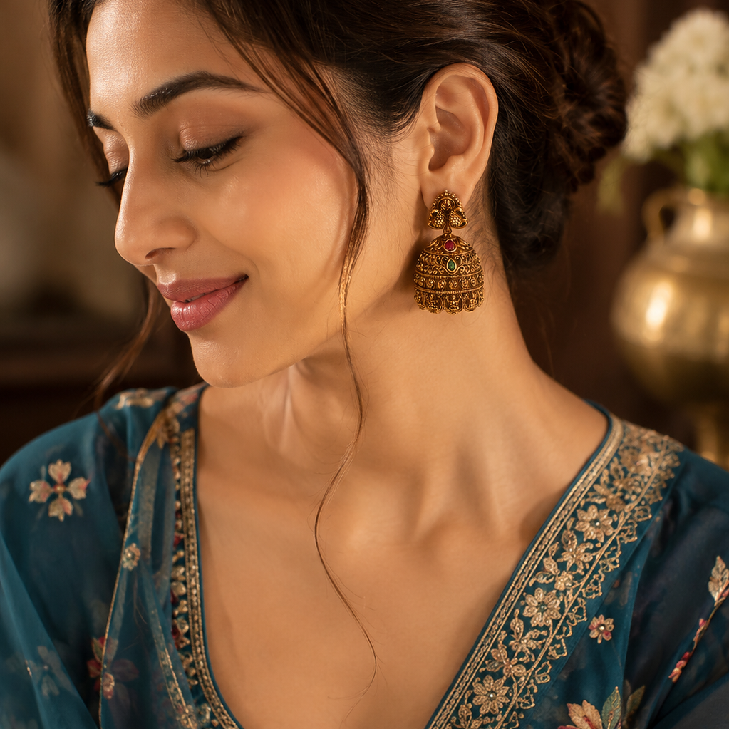 Rajarajeshwari Jhumkas