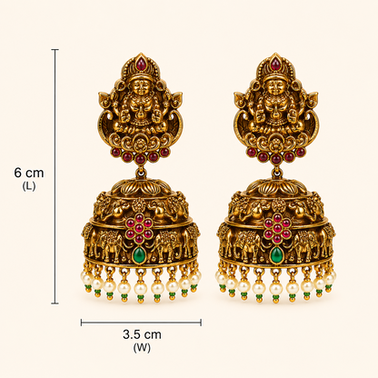 Mahalakshmi Gaja Jhumka