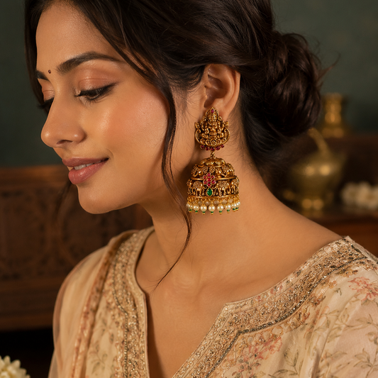 Mahalakshmi Gaja Jhumka