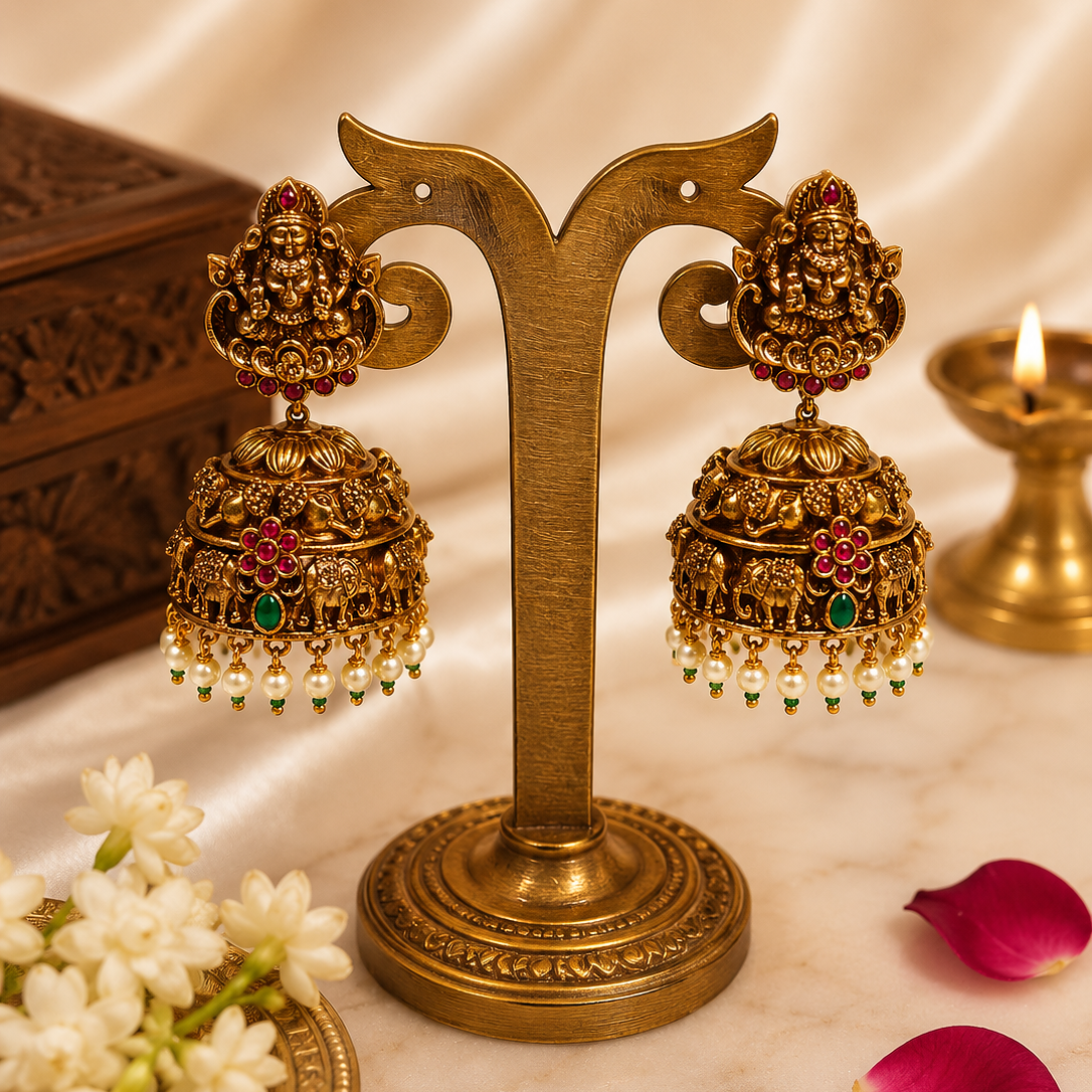 Mahalakshmi Gaja Jhumka