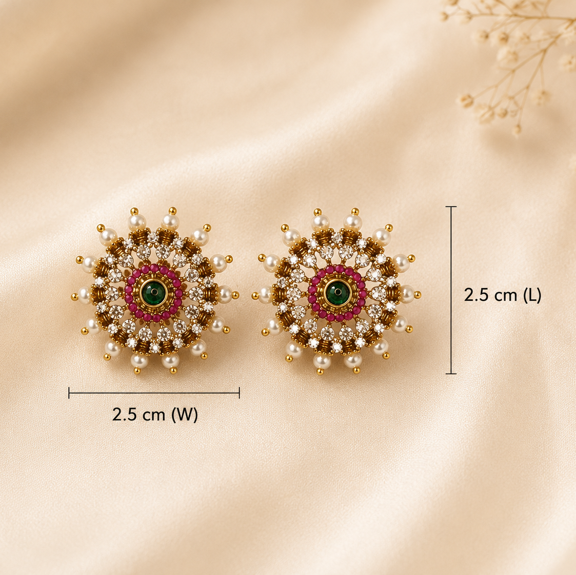 Marakata Ratna Studs