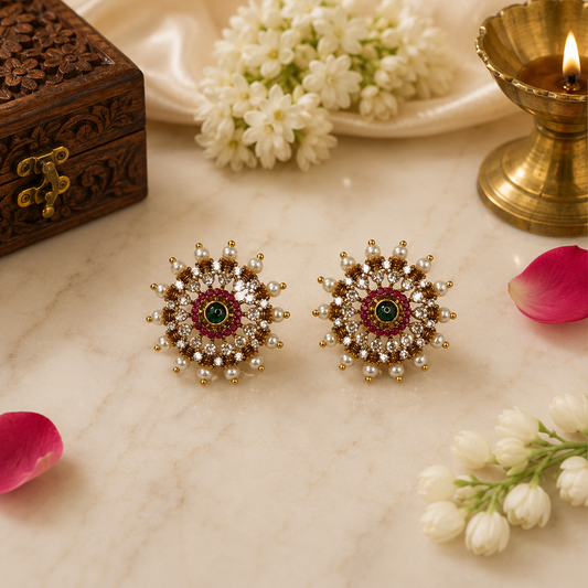 Marakata Ratna Studs