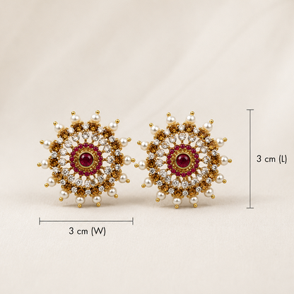 Padmaraga Tara Studs