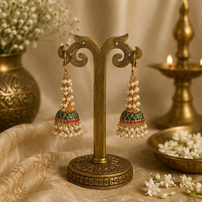 Madhulika Pearl Jhumkas