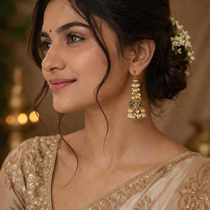 Madhulika Pearl Jhumkas