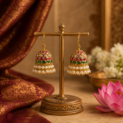 Manimanjari Pearl Jhumkas