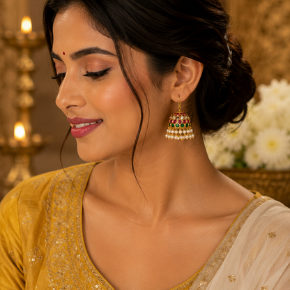 Manimanjari Pearl Jhumkas