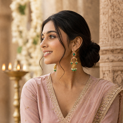 Marakata Shringara Jhumkas