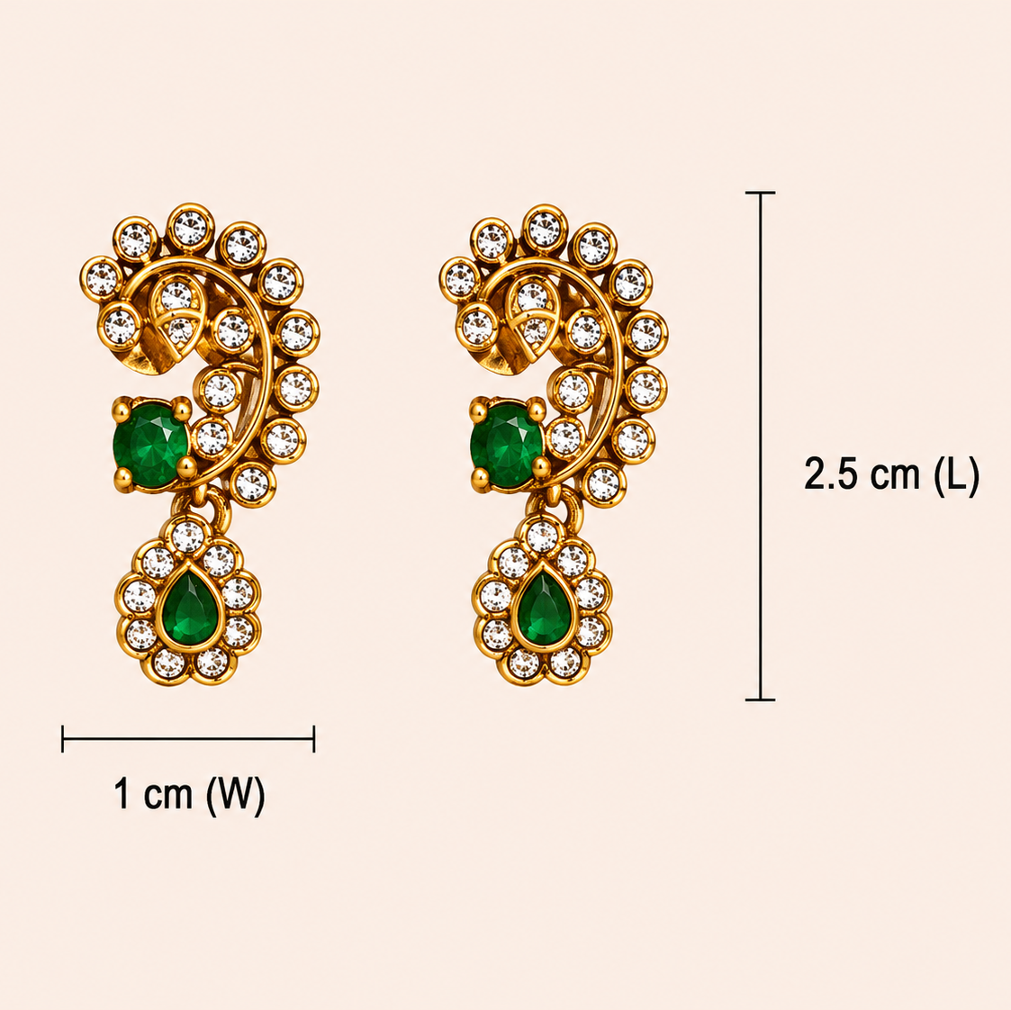 Marakata Leela Studs