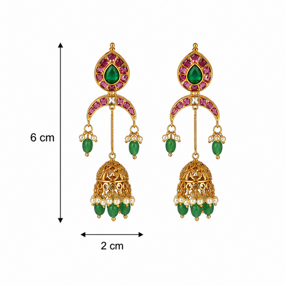 Marakata Shringara Jhumkas