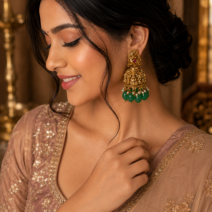 Mayura Lakshmi Jhumkas