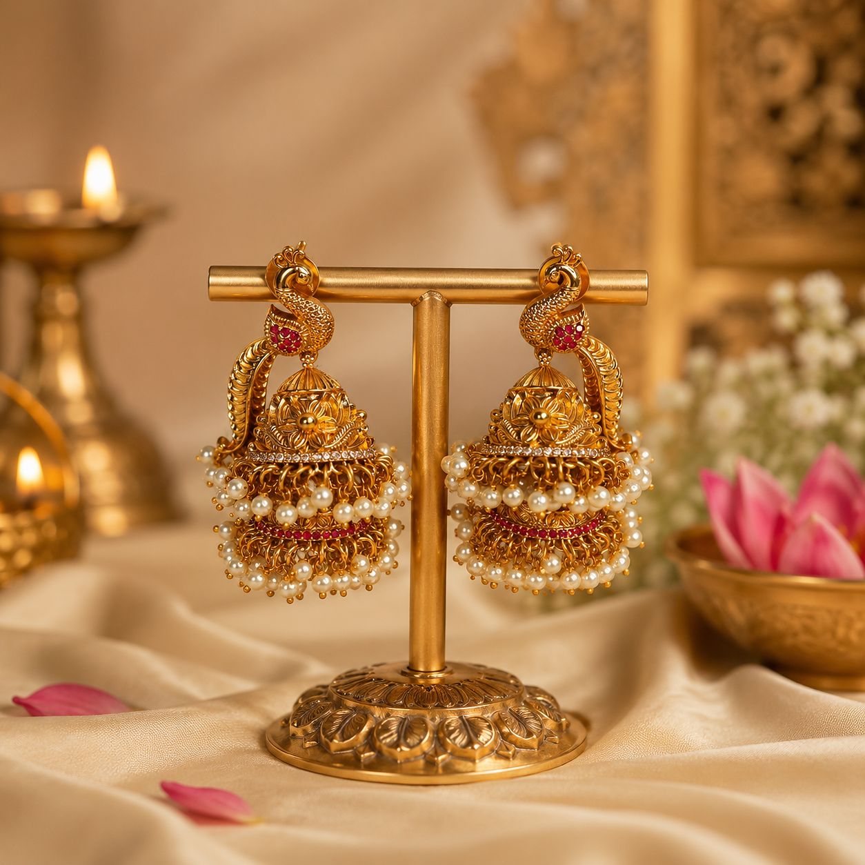 Mayura Mukta Jhumkas