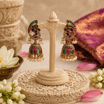 Navarasa Mayuri Jhumkas