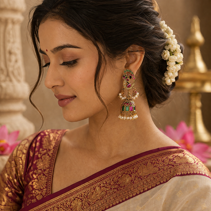 Navarasa Mayuri Jhumkas