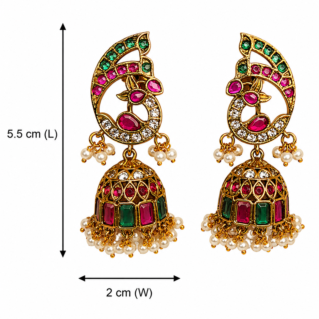 Navarasa Mayuri Jhumkas
