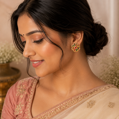 Navaratna Pushpa Studs