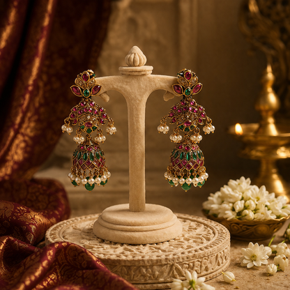 Padmaraga Jhumkas
