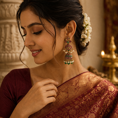 Padmaraga Jhumkas