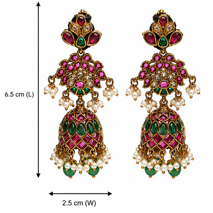 Padmaraga Jhumkas