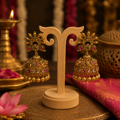 Surya Mayura Jhumkas