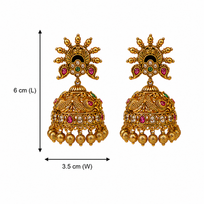 Surya Mayura Jhumkas