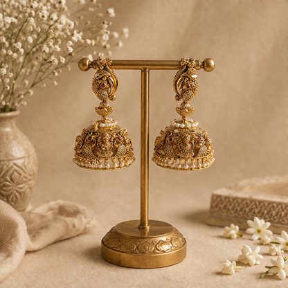 Varnika Mahalakshmi Jhumkas