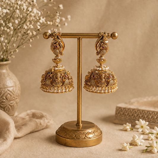 Varnika Mahalakshmi Jhumkas